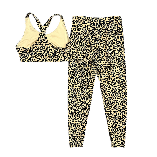 Athletic Pants 2pc By Kyodan In Leopard Print, Size: M