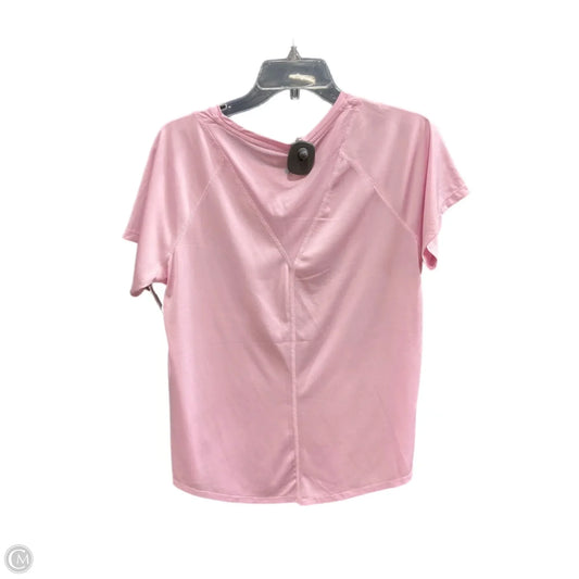 Athletic Top Short Sleeve By Tek Gear In Pink, Size: L