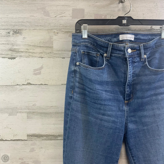Jeans Flared By Loft In Blue Denim, Size: 8
