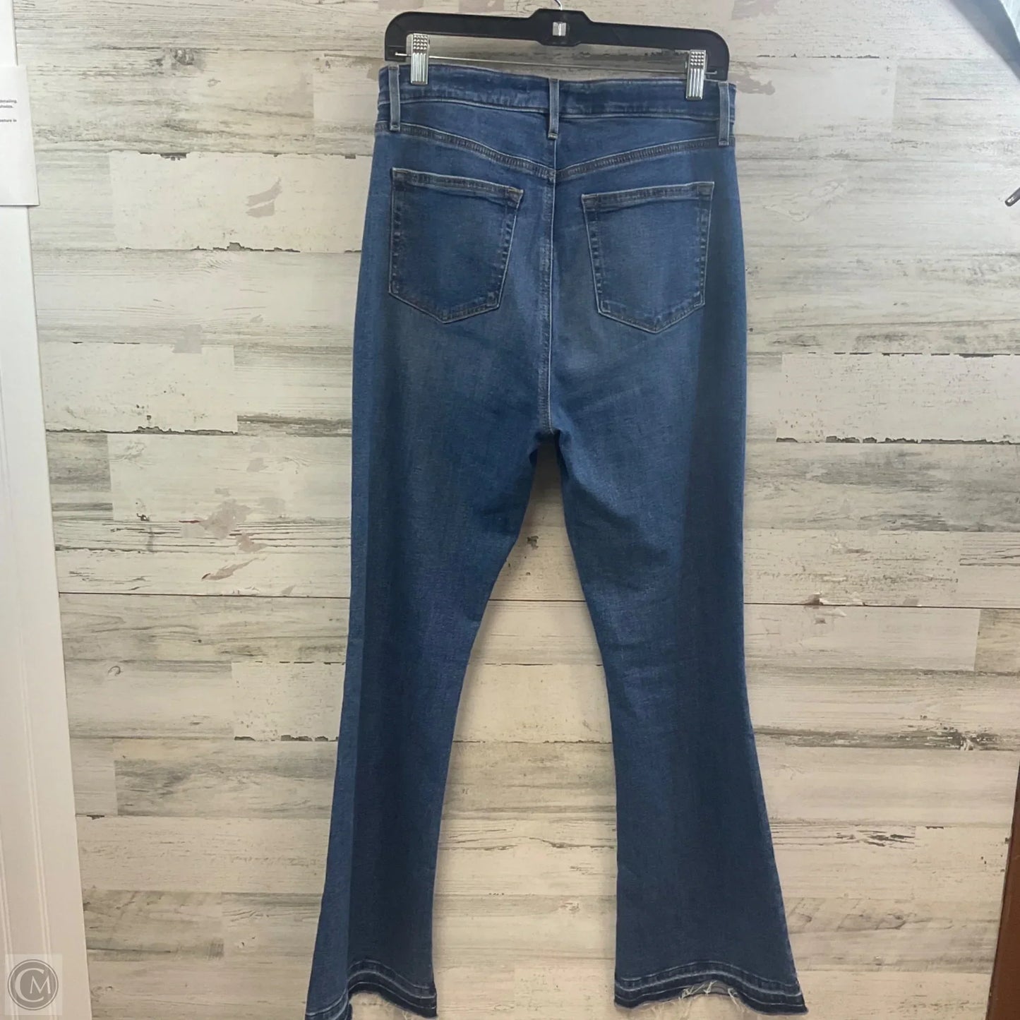Jeans Flared By Loft In Blue Denim, Size: 8