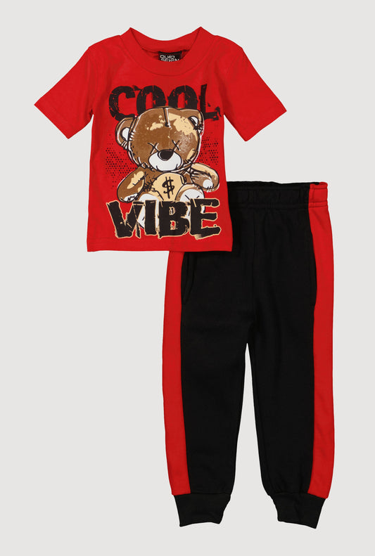 Baby Boys 0-9M Cool Vibe Graphic Tee and Joggers
