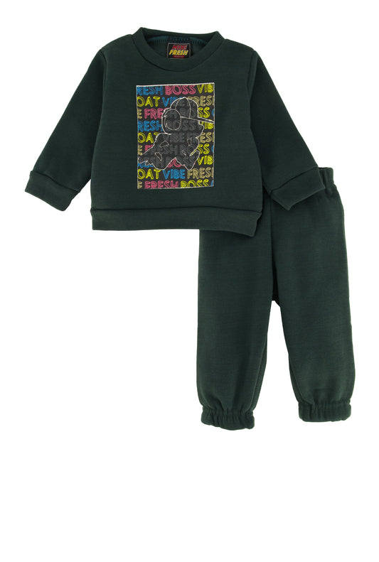 Baby Boys 0-9M Printed Graphic Sweatshirt and Sweatpants