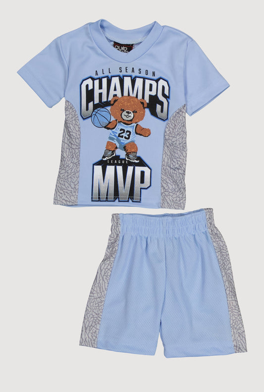Baby Boys 0-9M All Season Champs Tee and Shorts