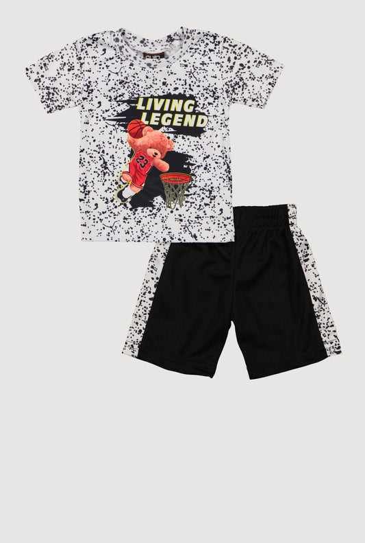 Baby Boys 0-9M Living Legend Bear Tee and Shorts