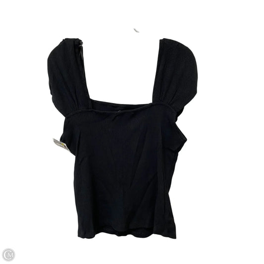 Top Short Sleeve By Anthropologie In Black, Size: Xl