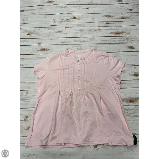 Top Short Sleeve By Lands End In Pink, Size: L