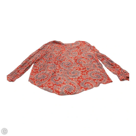 Top Long Sleeve By Lucky Brand In Red, Size: L