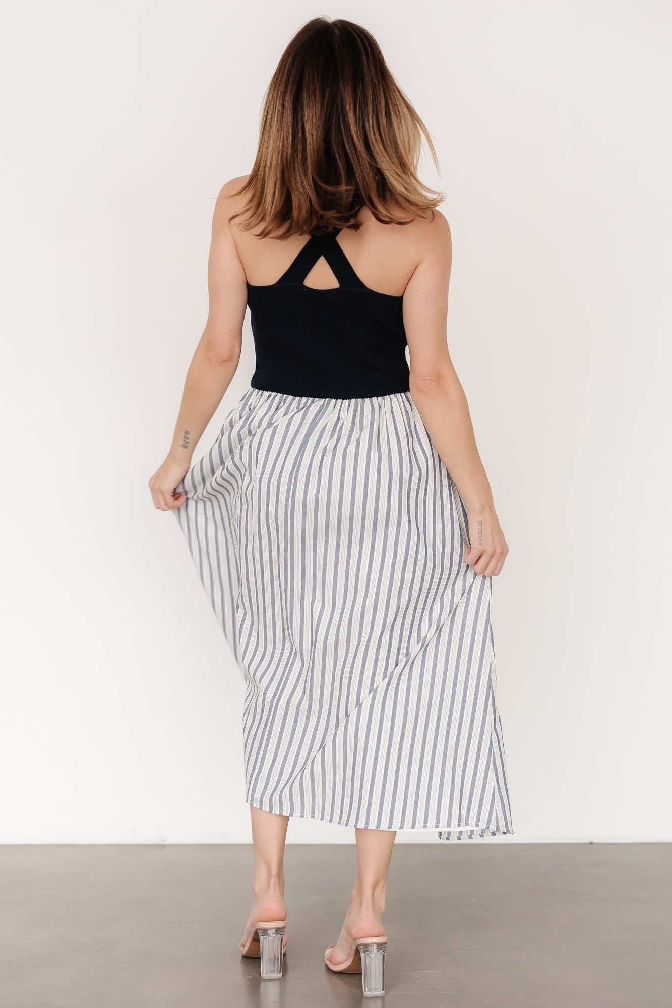 Marbella Tank Dress | Navy Stripe