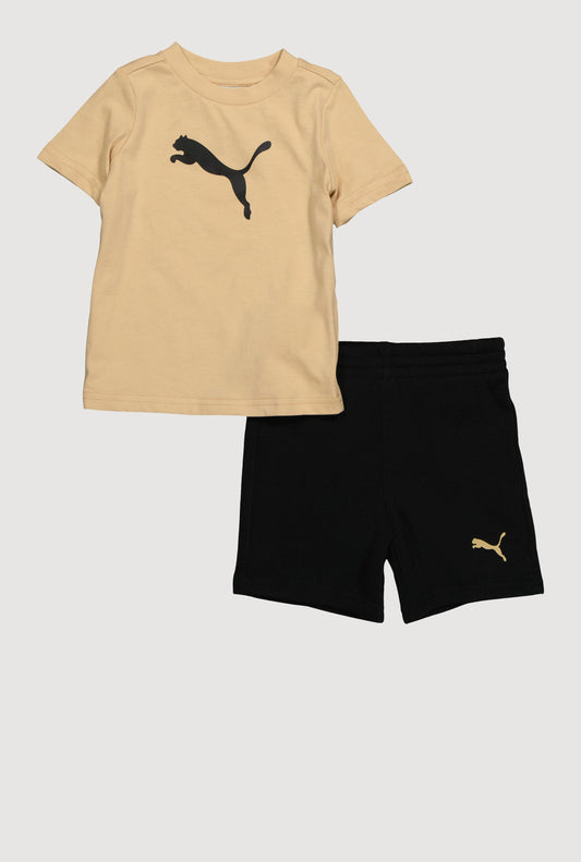 Baby Boys 12-24M Puma T Shirt and Fleece Sweatshorts Set