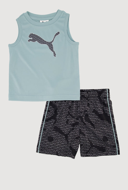 Baby Boys 12-24M Puma Logo Tank Top and Shorts 2 Piece Set