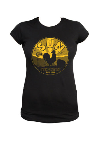 Morning Sun Women's Tee in Black